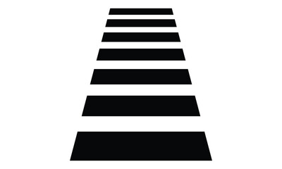 Crosswalk lines. pedestrian crossing icon. zebra crossing. vector illustration, crossover isolated on white background. Vector Illustration . EPS 10 . © Micro  Vector Market