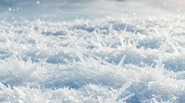 Frozen Snow Texture Close-Up
