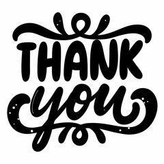 Thank You Hand Lettering. Typography Design Inspiration Paper thank you confetti sign