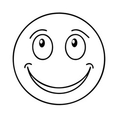 smiley face sticker icon, smiley face sticker line art - simple line art of smiley face sticker, perfect for smiley face sticker logos and icons