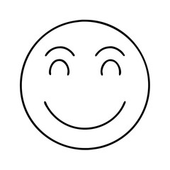 smiling face icon, smiling face line art - simple line art of smiling face, perfect for smiling face logos and icons
