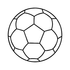 Fototapeta premium soccer ball icon, soccer ball line art - simple line art of soccer ball, perfect for soccer ball logos and icons