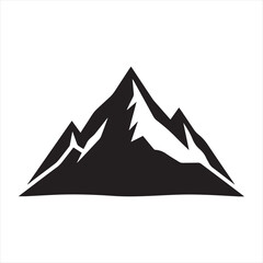 Mountain Shape Silhouette | Hills Vector Graphic Isolated on White