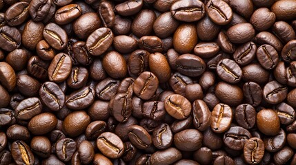 Fototapeta premium Roasted coffee beans in a luxurious velvety texture with deep earthy tones This shot showcases the intricate details and rich natural colors of the premium artisanal coffee beans