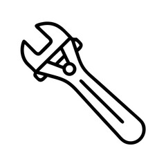 Adjustable Wrench with Grip Icon Design