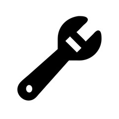 Adjustable Wrench with Grip Icon Design