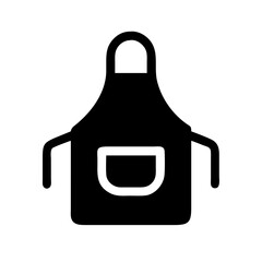 Apron with Neck Strap and Ties Icon Design