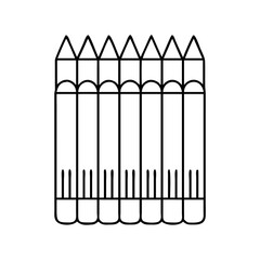 stack of colored pencils icon, stack of colored pencils line art - simple line art of stack of colored pencils, perfect for stack of colored pencils logos and icons