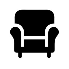 Armchair with Rolled Arms Icon Design