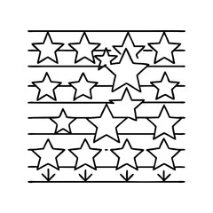 star spangled background icon, star spangled background line art - simple line art of star spangled background, perfect for star spangled background logos and icons