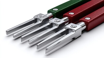 Set of Colorful Forks for Kitchen Use with Stainless Steel Tines and Comfortable Handles