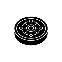 Obraz premium creative details Futuristic charging pad icon Vector Illustration
