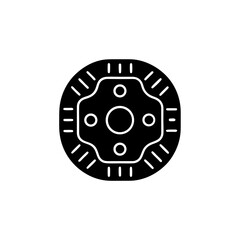 creative details Futuristic charging pad icon Vector Illustration