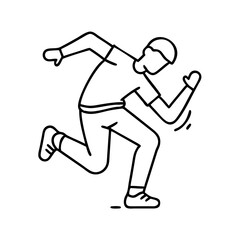 street dance moves icon, street dance moves line art - simple line art of street dance moves, perfect for street dance moves logos and icons
