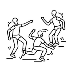 street dance moves icon, street dance moves line art - simple line art of street dance moves, perfect for street dance moves logos and icons