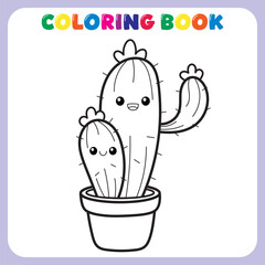 cactus coloring book for kids