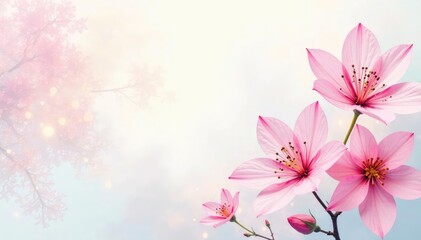 Obraz premium Delicate watercolor flower repeat, pastel hues, pattern, pretty pattern, pretty