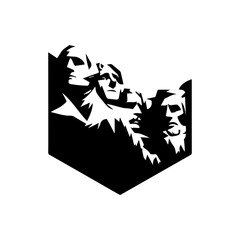 Mount Rushmore icon with transparent background