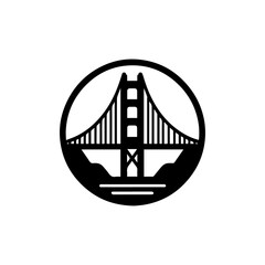 Golden Gate Bridge icon with transparent background