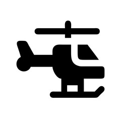 Attack Helicopter in Motion Icon Design