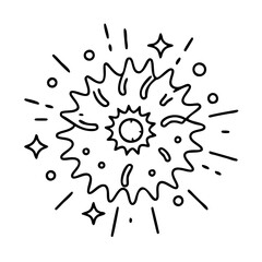 supernova explosion icon, supernova explosion line art - simple line art of supernova explosion, perfect for supernova explosion logos and icons