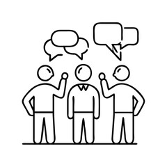 talking with friend icon, talking with friend line art - simple line art of talking with friend, perfect for talking with friend logos and icons