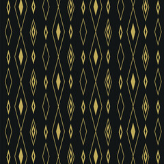 Elegant gold geometric pattern on black background. Geometric golden luxury pattern assemble. Pack of art deco pattern.