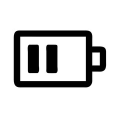 Battery with Power Indicator Bars Icon Design