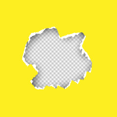 Yellow Torn Paper Background 