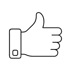 thumbs up icon, thumbs up line art - simple line art of thumbs up, perfect for thumbs up logos and icons