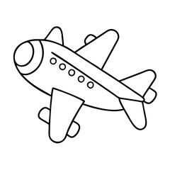 toy airplane icon, toy airplane line art - simple line art of toy airplane, perfect for toy airplane logos and icons