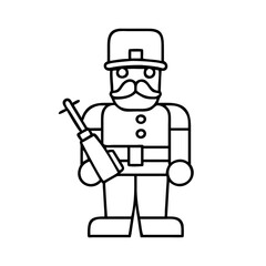 toy soldier icon, toy soldier line art - simple line art of toy soldier, perfect for toy soldier logos and icons