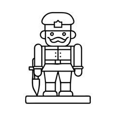 toy soldier icon, toy soldier line art - simple line art of toy soldier, perfect for toy soldier logos and icons