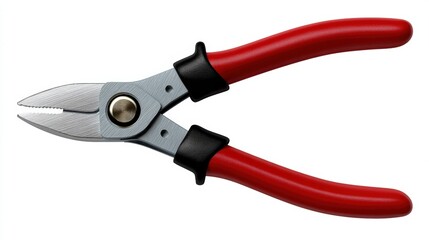Obraz premium Red Handled Pliers with Steel Head for Electrical and Mechanical Work in Workshop