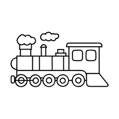 toy train icon, toy train line art - simple line art of toy train, perfect for toy train logos and icons