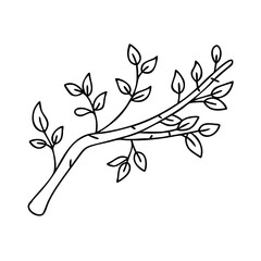 tree branch icon, tree branch line art - simple line art of tree branch, perfect for tree branch logos and icons