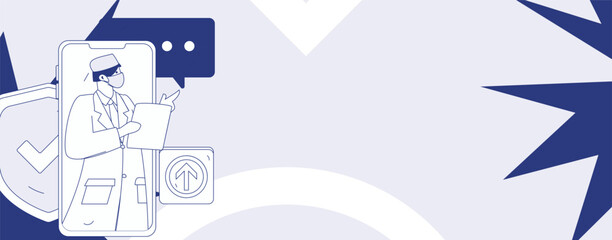 Medical characters fighting the epidemic flat vector concept operation hand drawn illustration
