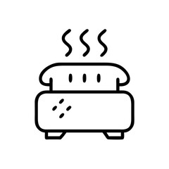 Bread Toaster with Slot Tops Icon Design