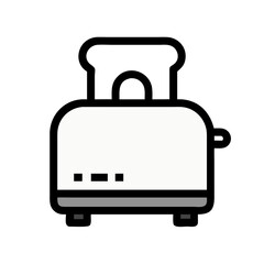 Bread Toaster with Slot Tops Icon Design
