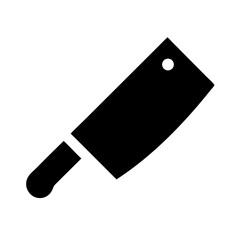 Butcher Cleaver with Thick Blade Icon Design