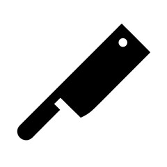 Butcher Knife with Thick Blade Icon Design