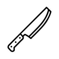 Butcher Knife with Thick Blade Icon Design
