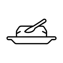 Butter Spreader on Tray Icon Design
