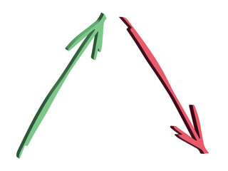 3d arrow symbol. Business clipart. Single element for design