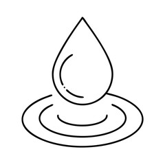 Fototapeta premium water droplet icon, water droplet line art - simple line art of water droplet, perfect for water droplet logos and icons