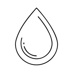 Fototapeta premium water droplet icon, water droplet line art - simple line art of water droplet, perfect for water droplet logos and icons
