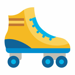 classic roller skates vector clipart design