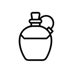 Canteen with Strap and Cap Icon Design