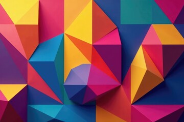 Obraz premium Geometric shapes in vibrant colors, perfectly tiled , tile, abstract