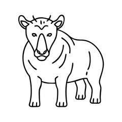 wild animals icon, wild animals line art - simple line art of wild animals, perfect for wild animals logos and icons